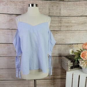 Urban Outfitter Kimchi Blue‎ Women’s Cold-Shoulder Tie-Sleeve Top Size Large